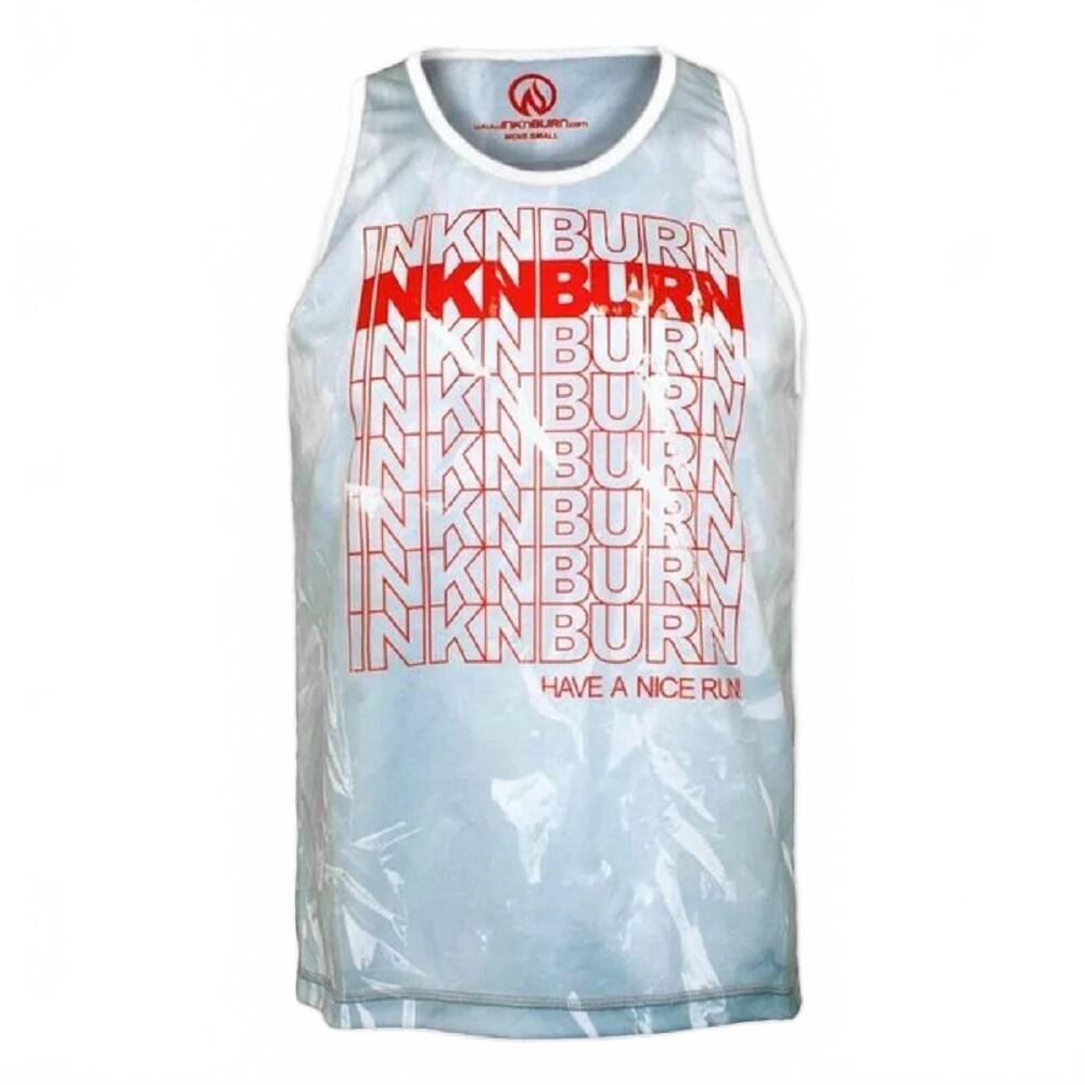 NEW INKNBURN men's plastic bag singlet in white